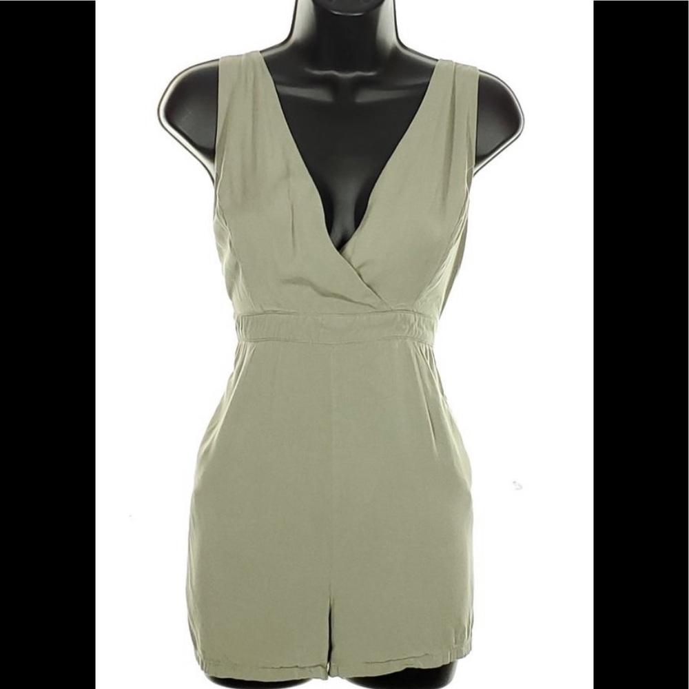 F21 sexy deep V playsuit
